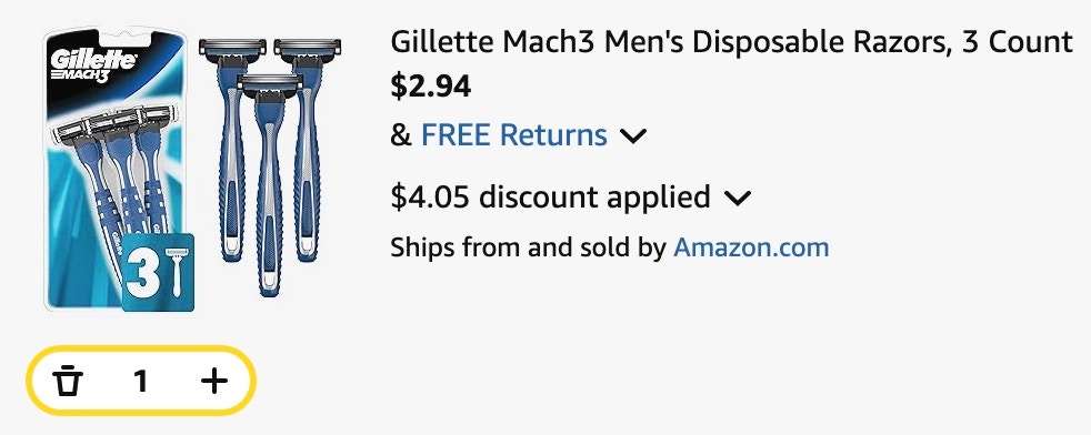Gillette Mach3 Mens Disposable Razors 3 Count