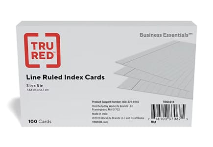 Tru Red Index Cards
