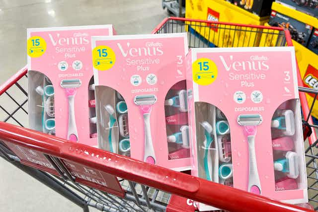 Venus Sensitive Plus Disposable Razors, Only $1.33 per Razor at Costco card image