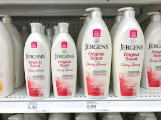 jergens lotion on a target shelf