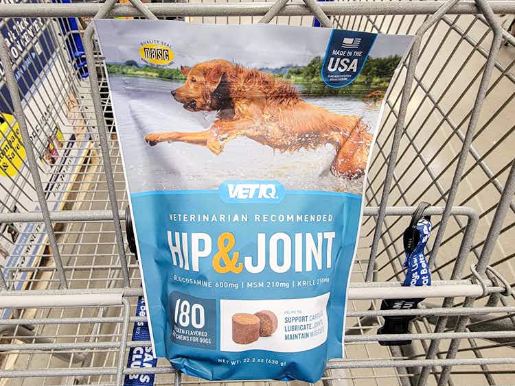 VetIQ Dog Hip and Joint 60Count Supplements, Only 3.60 on Amazon