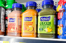 naked smoothies on store shelf