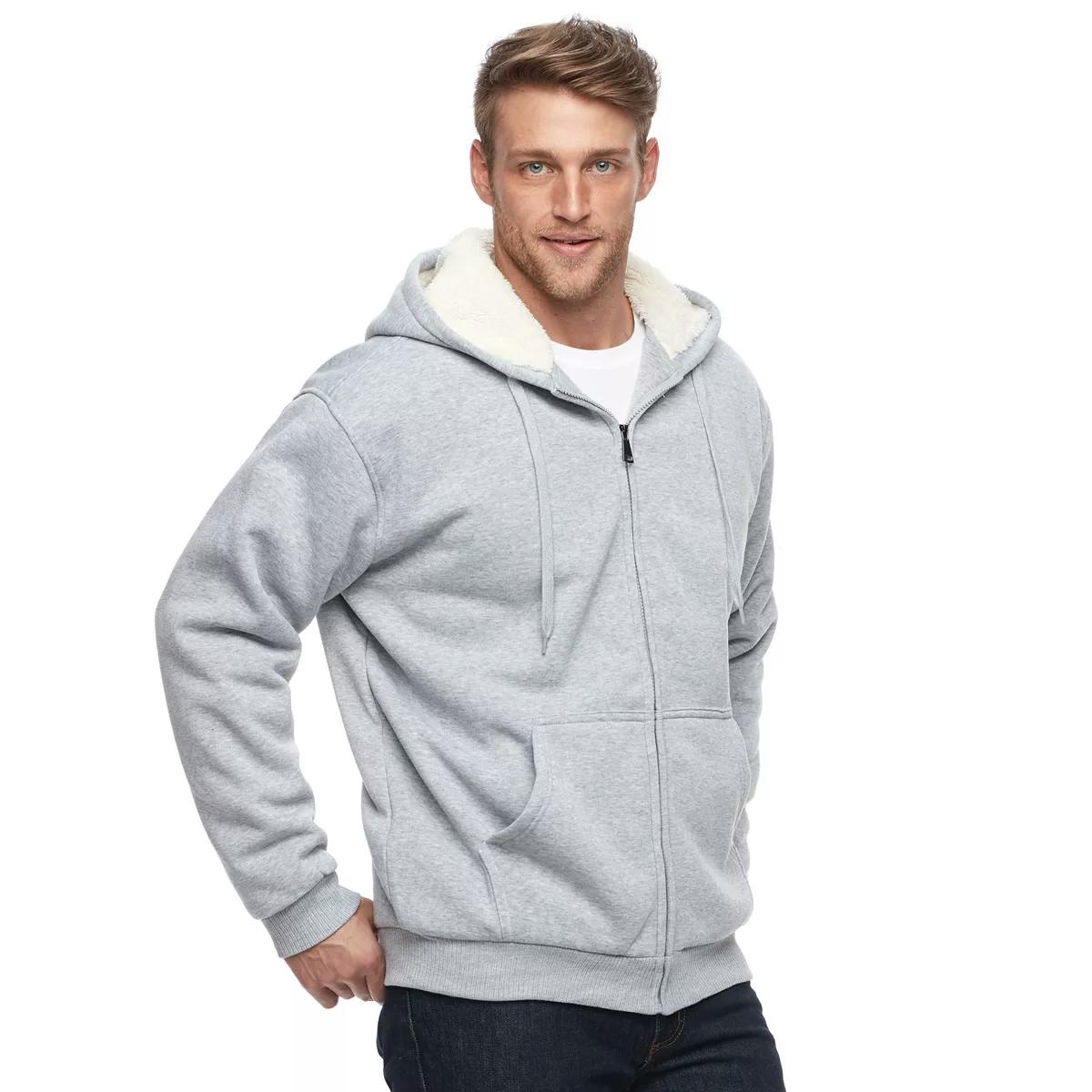 Men's Sherpa-Lined Fleece Jacket