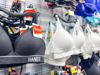 walmart hanes bra area