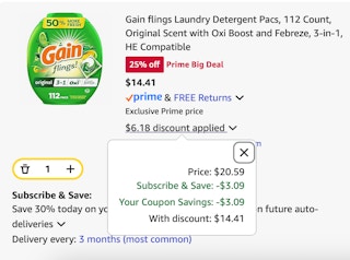 Flings receipt