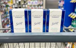 secret clinical deodorant in a walgreens shopping cart