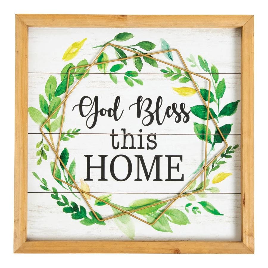 God Bless This Home Wall Sign