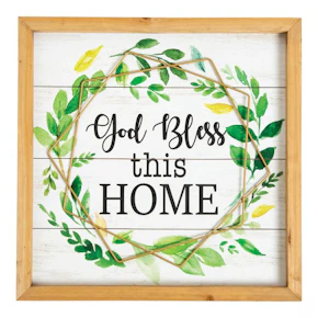 God Bless This Home Wall Sign