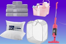 College Essentials for Dorms: $20 Stick Vacuum, $12 Towel Set, and More card image