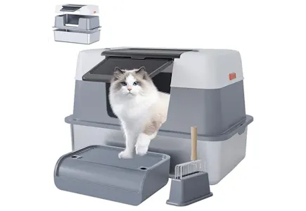 Stainless Steel Enclosed Litter Box