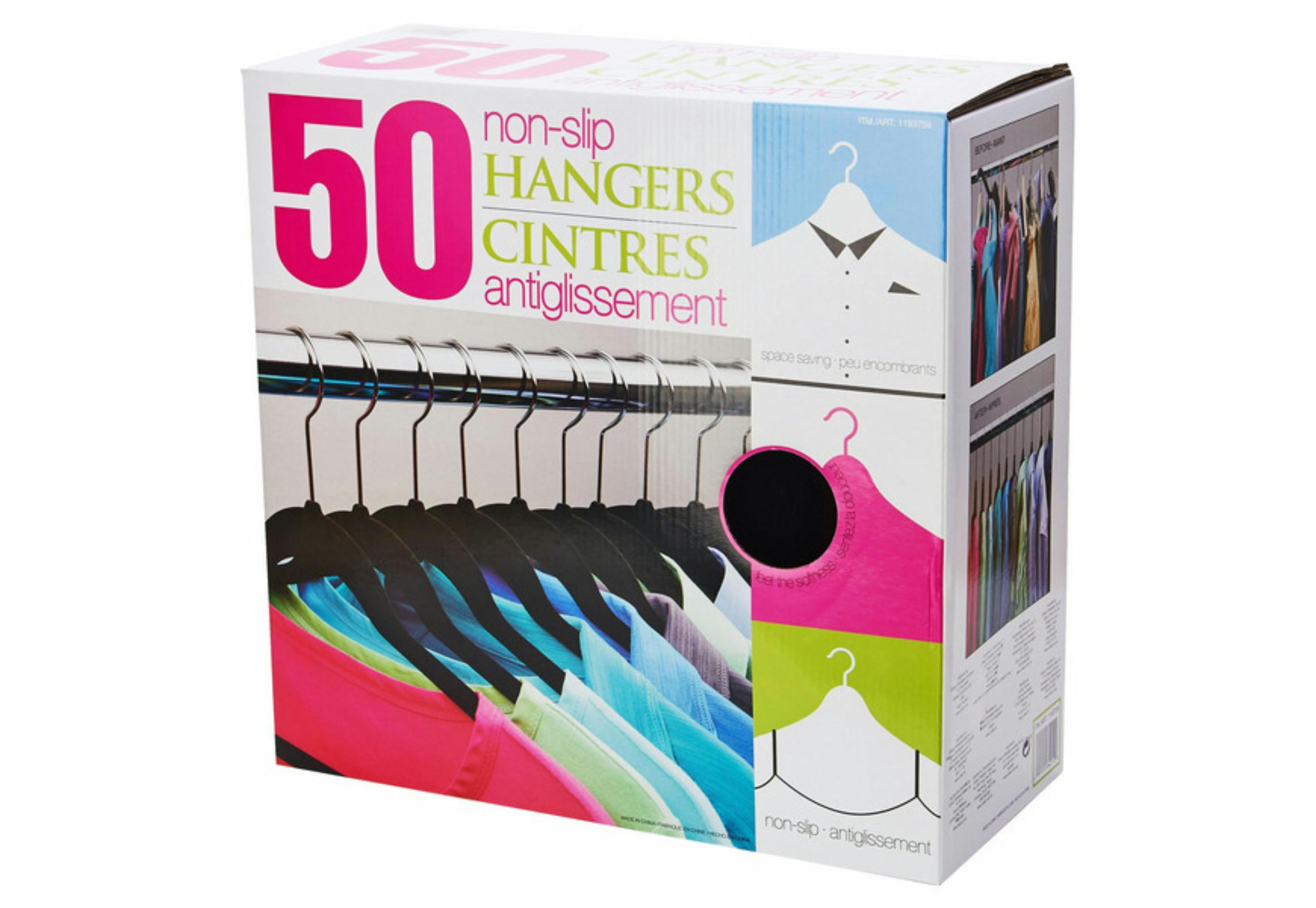 Flocked Hangers 50-Pack