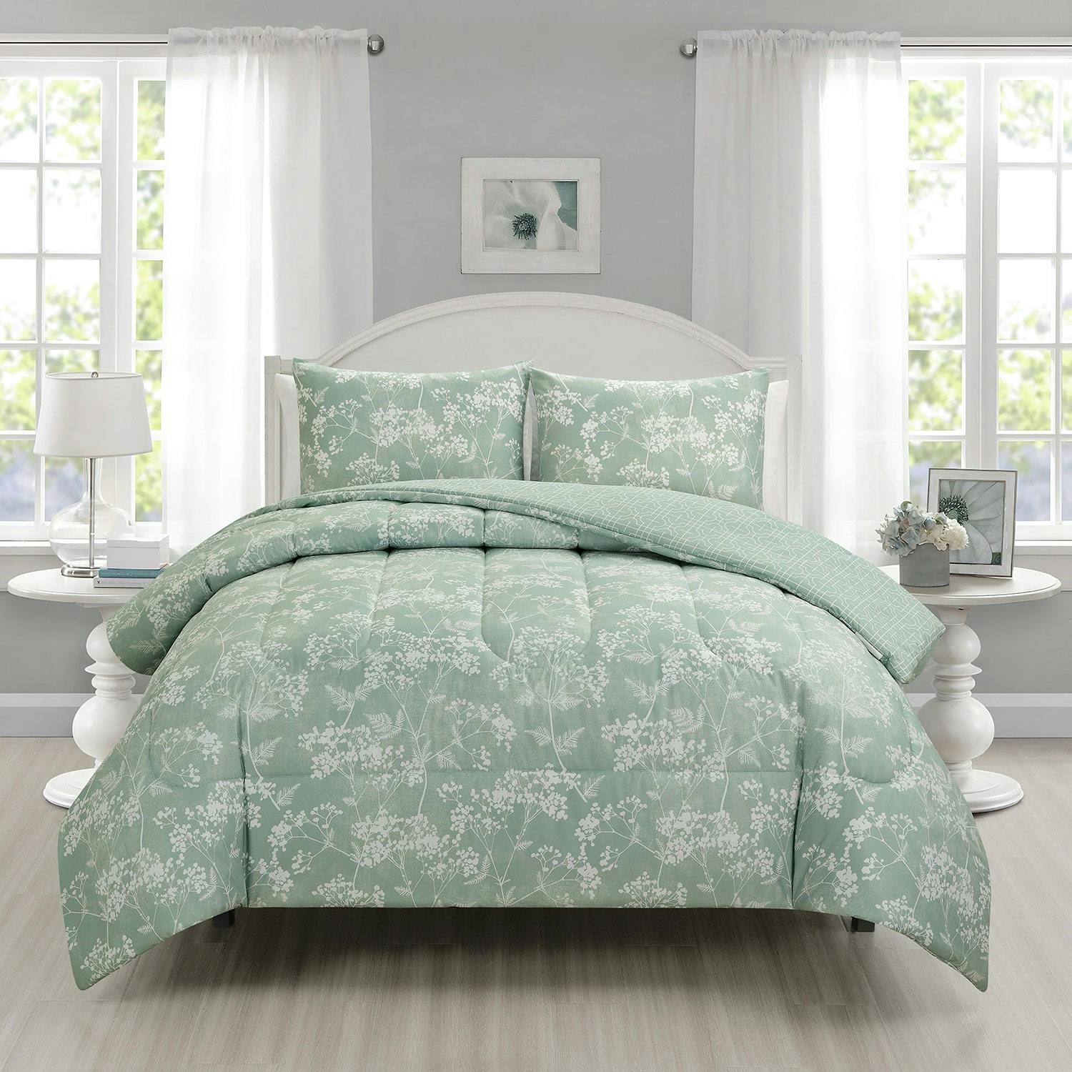 Floral Reversible Comforter Set