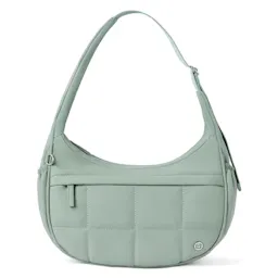 Nylon Quilted Crescent Shoulder Bag