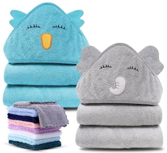 Hooded Baby Towel & Washcloth Set