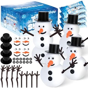 Air Dry Clay Snowman Craft 4-Pack