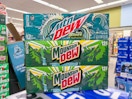 three mountain dew soda packs