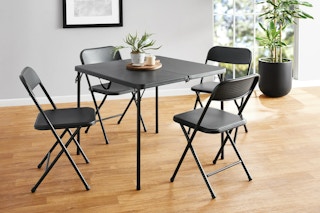 Mainstays 5 Piece Resin Card Folding Table and Four Folding Chairs Set