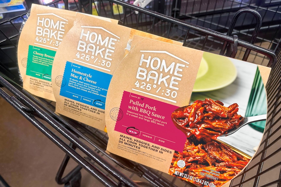 home bake meals in a shopping cart