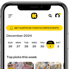KCL App highlight the events calendar feature