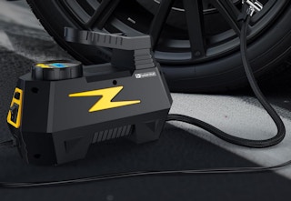 a tire inflator inflating a tire