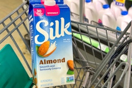 silk almondmilk in shopping cart