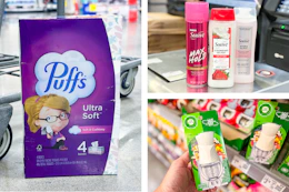 puffs, suave, and air wick side by side walmart cash 8/5/26