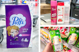puffs, suave, and air wick side by side walmart cash 8/5/26