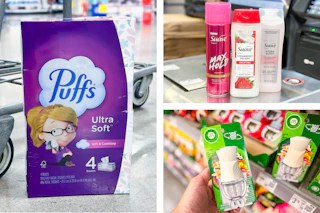 puffs, suave, and air wick side by side walmart cash 8/5/26