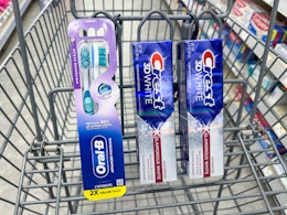 crest and oral-b items in walgreens cart