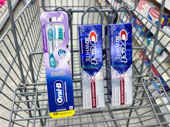 crest and oral-b items in walgreens cart
