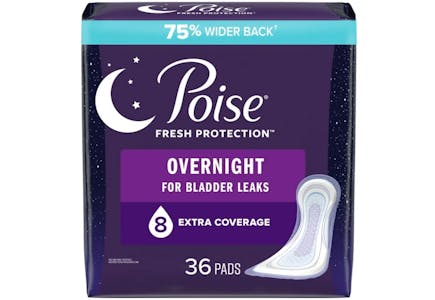 Poise Overnight Pads