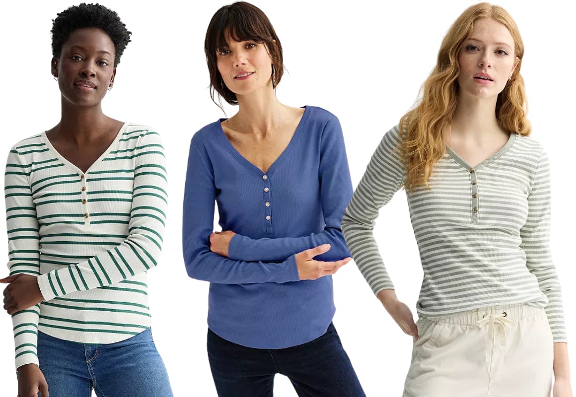 Sonoma Goods For Life Women's Henley Shirt