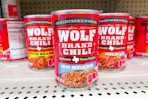 wolf brand chili on store shelf