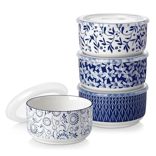 Ceramic Serving Bowls with Lids