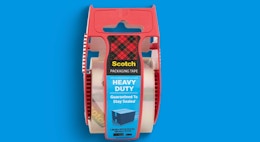 a tape dispenser with a roll of tape