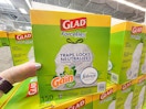 a large box of Glad ForceFlex trash bags that are Gain scented.