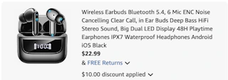 wireless earbuds Amazon receipt