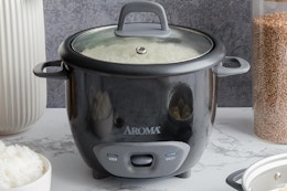 Aroma Rice Cooker and Steamer, Just $16.99 on Amazon card image