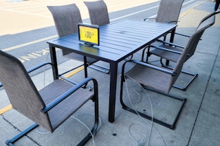 patio dining set clearance display at kroger