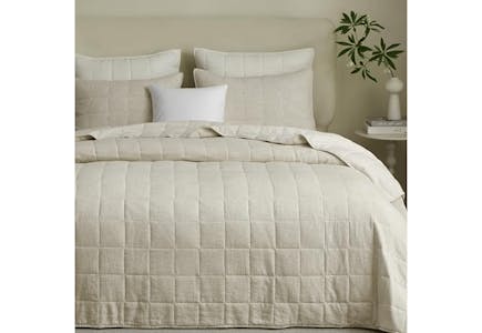 Queen Linen Quilt Set