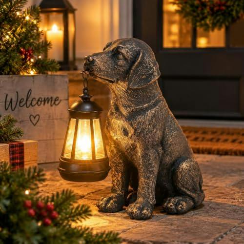 Solar Dog Statue
