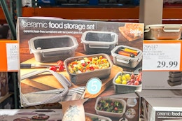 New at Costco: 10-Piece Ceramic Food Storage Set for $29.99 card image