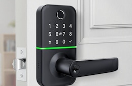 a fingerprint lock on a door 