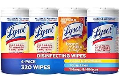 Lysol Disinfectant Wipes 4-Pack