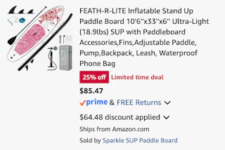 Amazon Inflatable Stand Up Paddle Board 2026