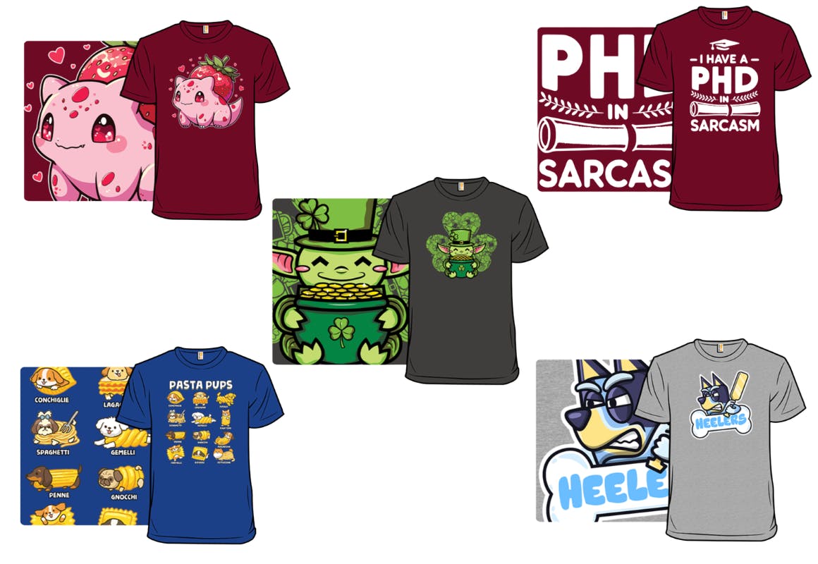 5 Graphic Adult Tees