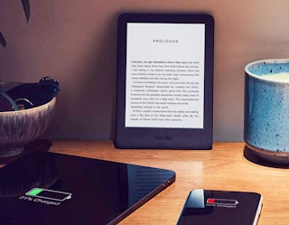 amazon kindle black stock photo
