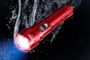 WdtPro LED Rechargeable Flashlight 2 Pack in water.