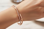 Tanga Swarovski Rose Gold Twist Bangle