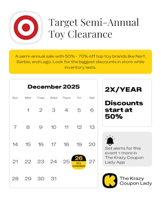 Target Toy Clearance Sale Dates in December 2025